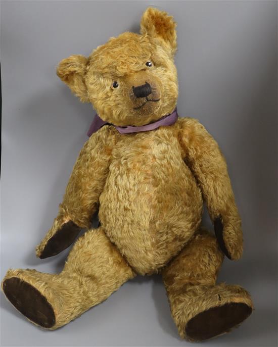 A Chiltern 1930s bear, thick golden mohair, 28in., excellent condition